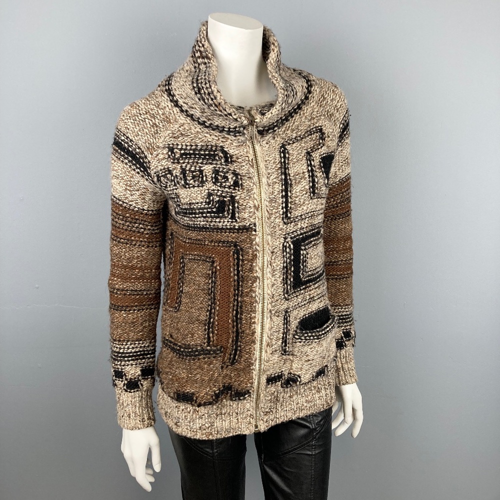 Aritizia Wilfred Free Alpaca Blend Zip Front Cardigan, Size XS